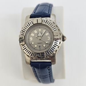 VTG Hollywood Polo Women Watch 28MM Gray Dial New Blue Leather Bands New Battery